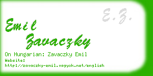 emil zavaczky business card